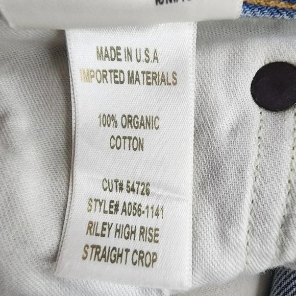 Agolde Riley High rise Straight Crop jean in Clear skies sz 29 NWT light wash - Picture 12 of 16